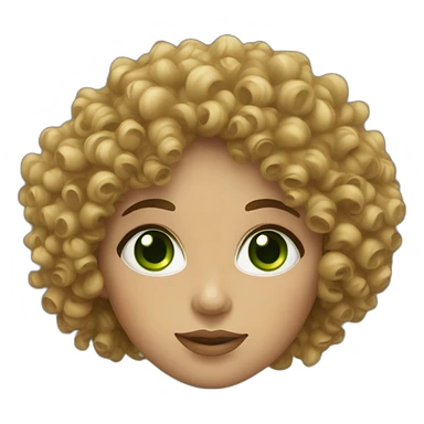 argentinian curly woman with green eyes sticker