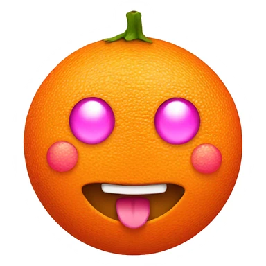 Orange with a pink shine sticker