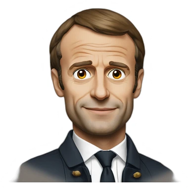 Emmanuel Macron with a Machiavellian idea sticker