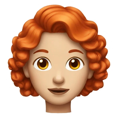 Red hair lady sticker