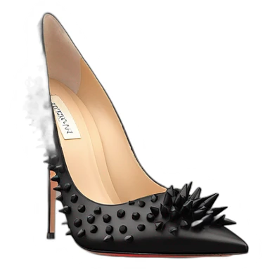 VALENTINO Tan-go PLATFORM PUMP black spikes sticker