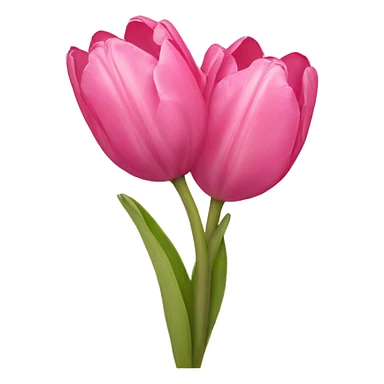 Pink tulips with a bow sticker