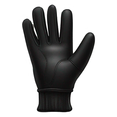 black leather glove sticker