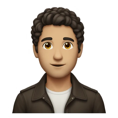 Heitor with Dark Brown Hair, white sticker