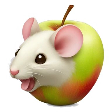 Mouse apple  sticker