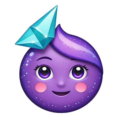 Glitter Roxo e Ciano Flecha sticker