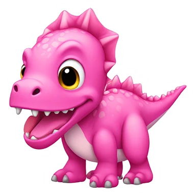 Pink girly Dinosaur emoji sticker