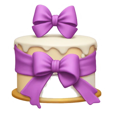 Bow on cake  sticker
