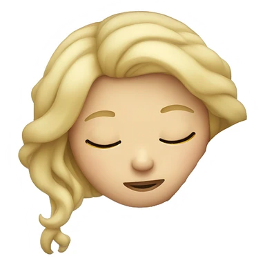 Blond girl sleeping sticker