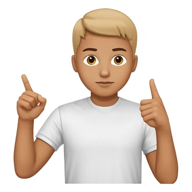 mano señalando sticker