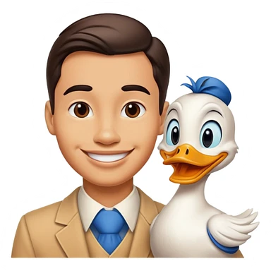 Human with donald duck sticker