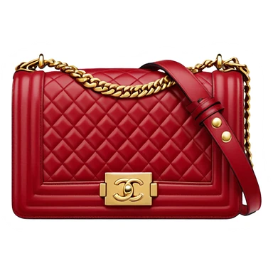 chanel le boy dark red bag gold hardware sticker