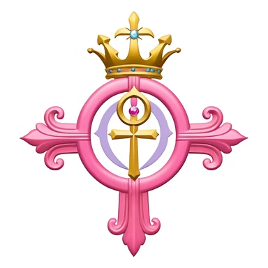 ave maria's emblem with a touch of pink sticker