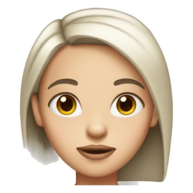 girl with MASSIVE forhead and no eyebrows sticker