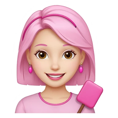 Aesthetic girl with pink accessories  sticker