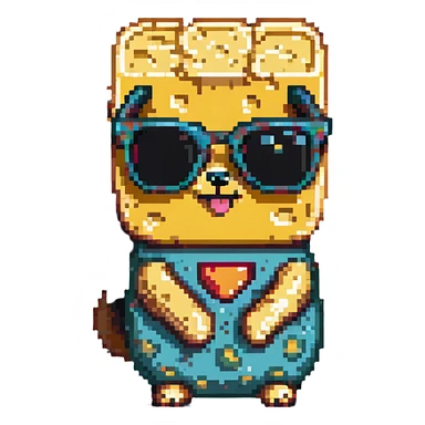 cheese wearing sunglasses sticker