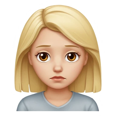 Blonde white girl looking sad  sticker