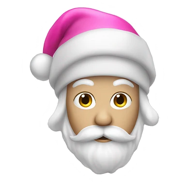 Pink Santa hat sticker