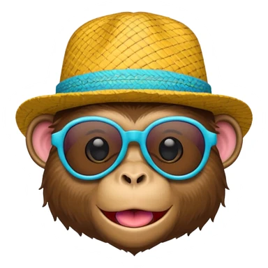 a sunglasses circus monkey sticker