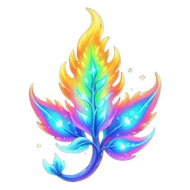 Elemental Forty Fiery Sparky Fierce Colorful Gradient Sparkly Nebular Starry Flaming Viney Vinal Dusky Aurorus-Amaura-Auroras-Pokémon-Fakémon-creature sticker