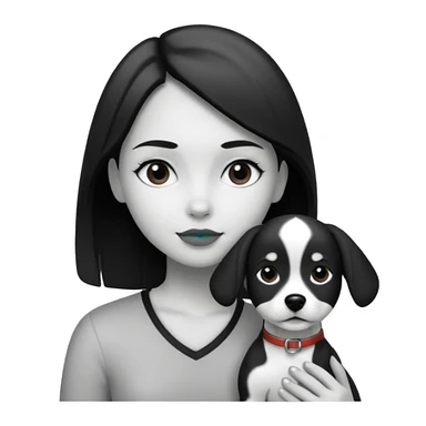 Black and White, dog  She is the girl sticker