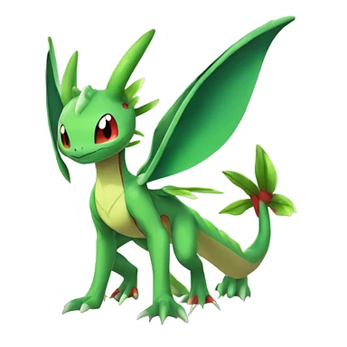 Anthro Cool Edgy Legendary Colorful Shy Shiny Fakemon-Pokémon-Flygon-Fantasy-Creature With Full Body Detailed High Quality sticker