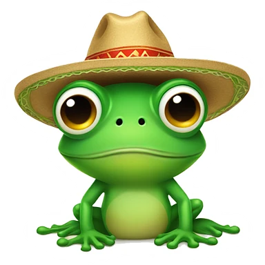 Cute frog wearing sombrero  sticker