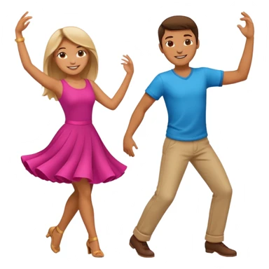 girl and guy dancing sticker