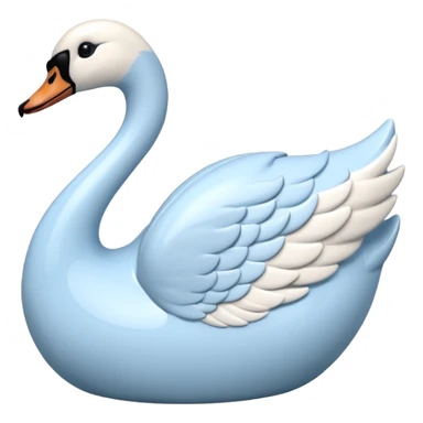 Light blue swan shaped vase  sticker