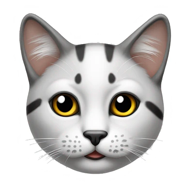 Gato blanco con parche negro en el rostro sticker