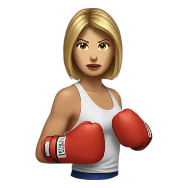 Trump boxing with melania sticker