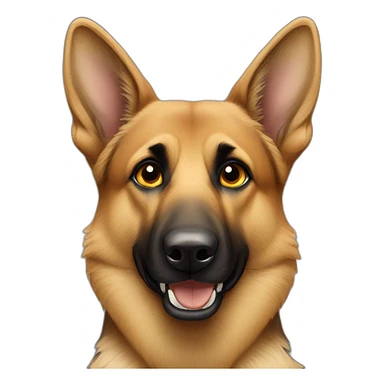 German shepherd with sesame eyes sticker