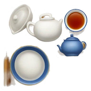 chinese tray with tea sticker