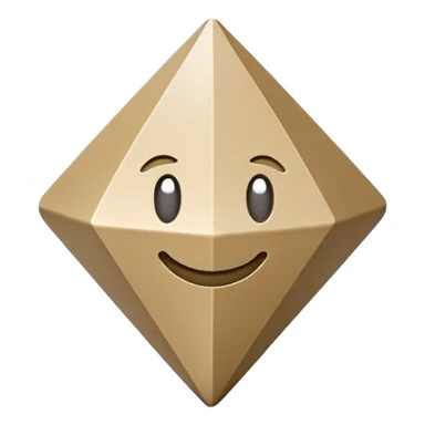 “Minimal emoji of Pix logo: khaki diamond, smooth curves, clean modern look.” sticker