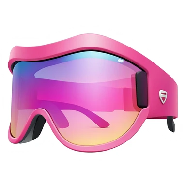 sporty pink shield visor sunglasses with thick ergonomic frame, chunky padded design, massive build, one-piece gradient lens sticker