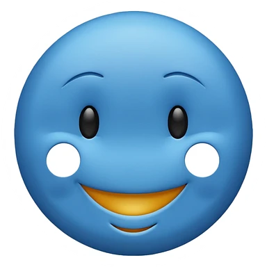 Blue smiley face sticker