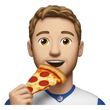 Josh Allen eating pizza sticker