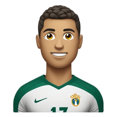 Ronaldo with a football ball sticker
