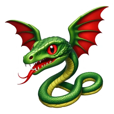 Evil alien snake with wings sticker