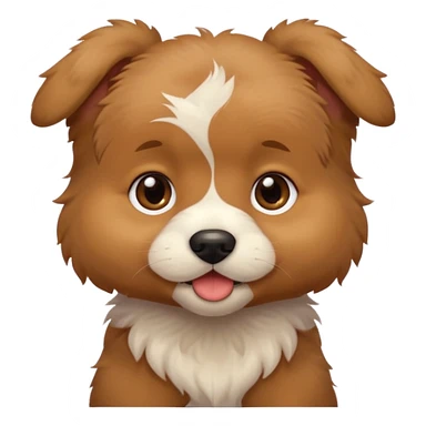 Puppy with mens sticker