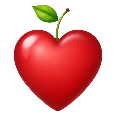 Cherry heart  sticker