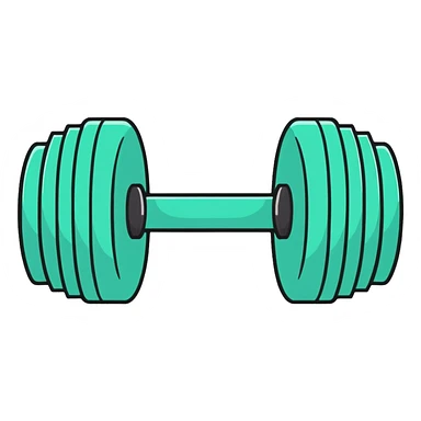 colorful workout dumbbell sticker