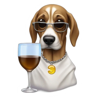 Snoop dog avec un verre sticker