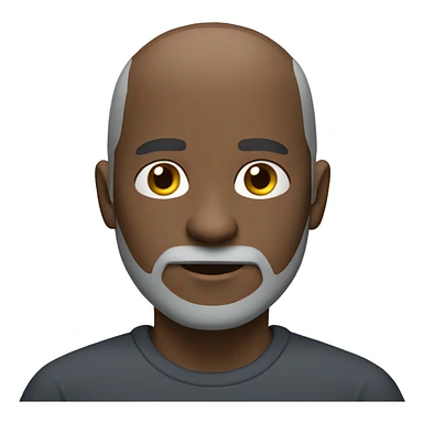 Black with bald head and grey besrd sticker