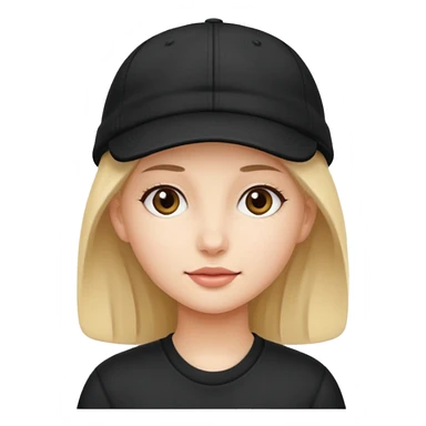 Girl with black cap sticker