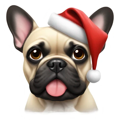 French bulldog as Santa sticker