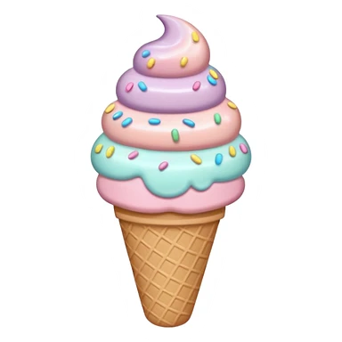Cute  ice cream sticker