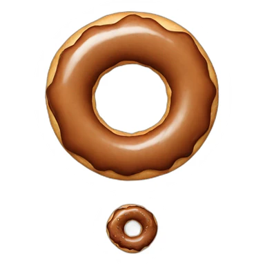 brown donut sticker