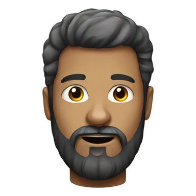 realistic portrait of bearded male sticker