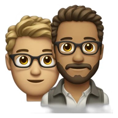 joven,gafas y barba sticker